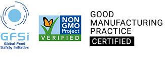 GFSi, GMP, Non-GMO certified